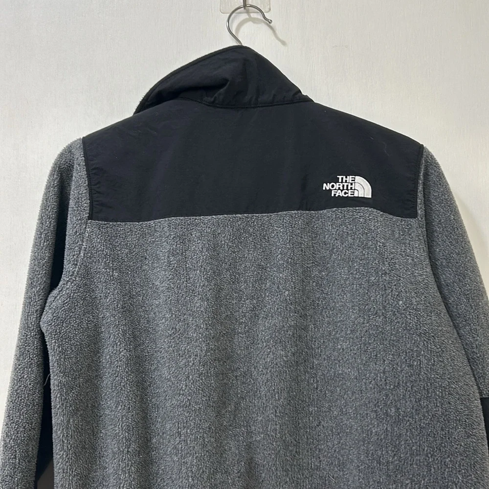 THE NORTH FACE YOUNG FLEECE JACKET  GREY BLACK FULL ZIP UP Sz XL(18-20) - Picture 6 of 7